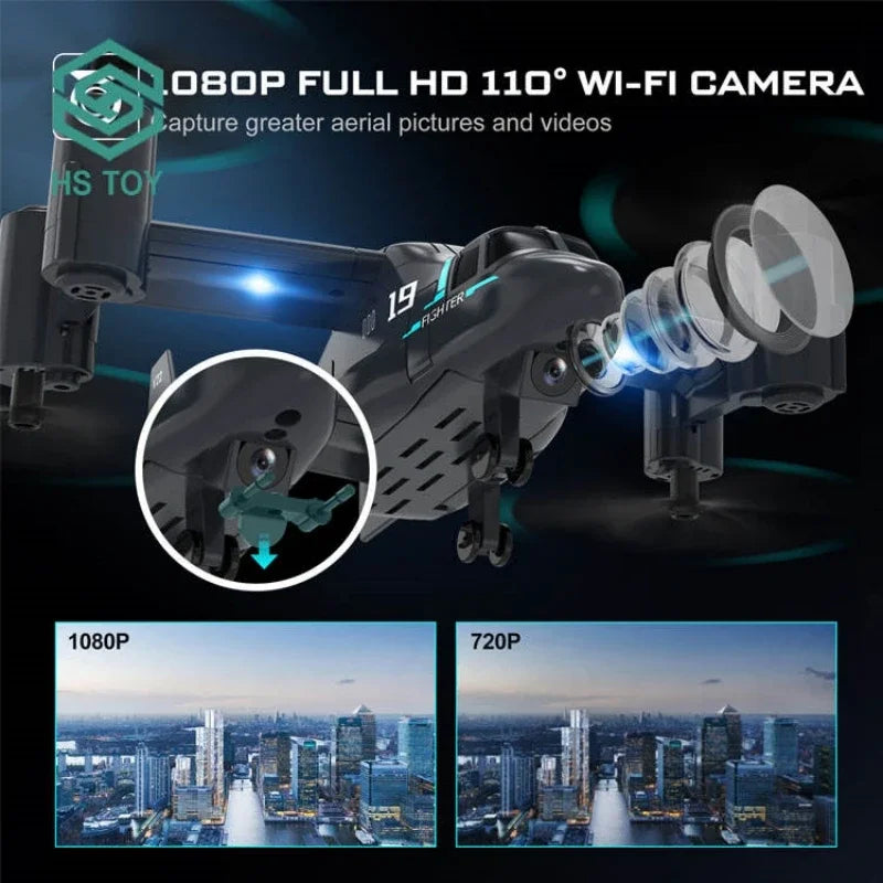 Remote Control Helicopter Drone 480P Camera Fighter UAV Land Air Mode Aircraft Brushless RC Drones for  Plane Toys