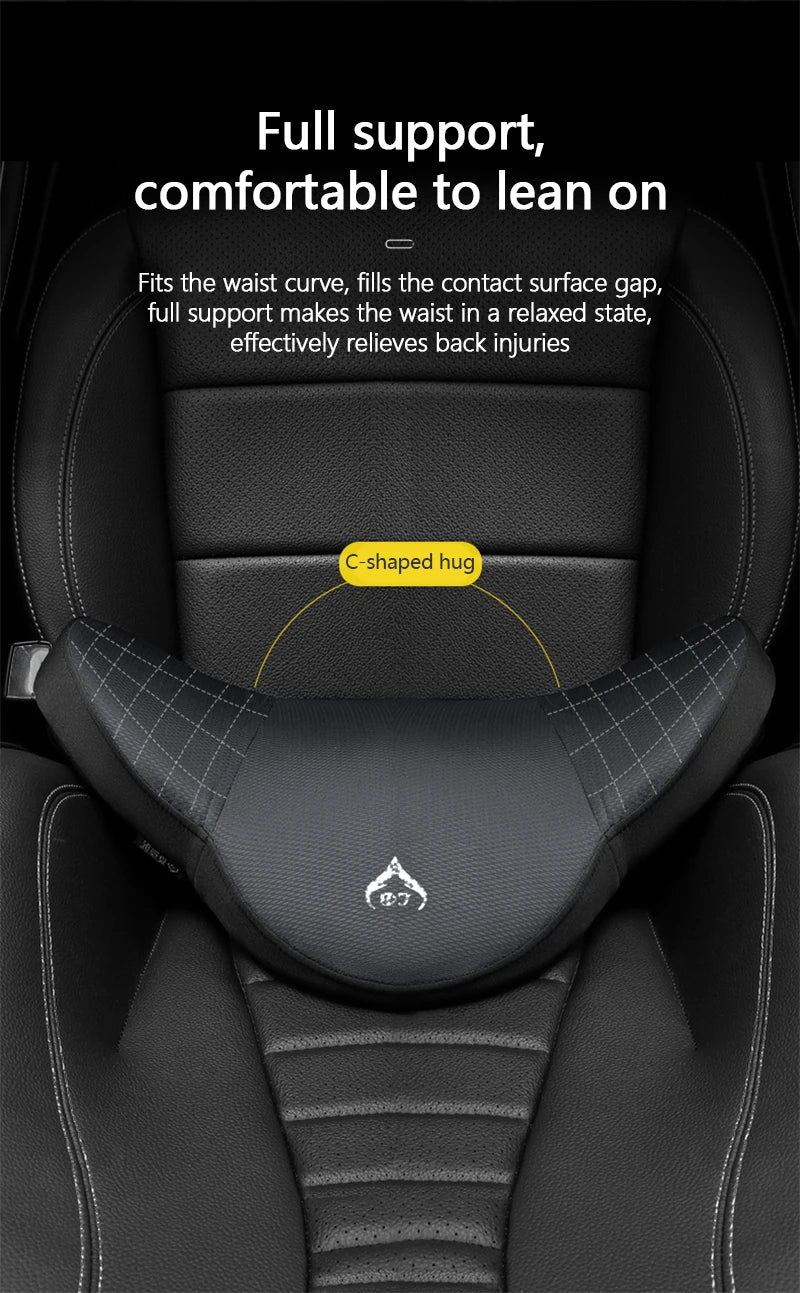 Car Electric Massage Neck Pillow Cushion Vibration Headrest Support Lumbar Seat Back Cushion Vehicle Supplies Travel Assecories