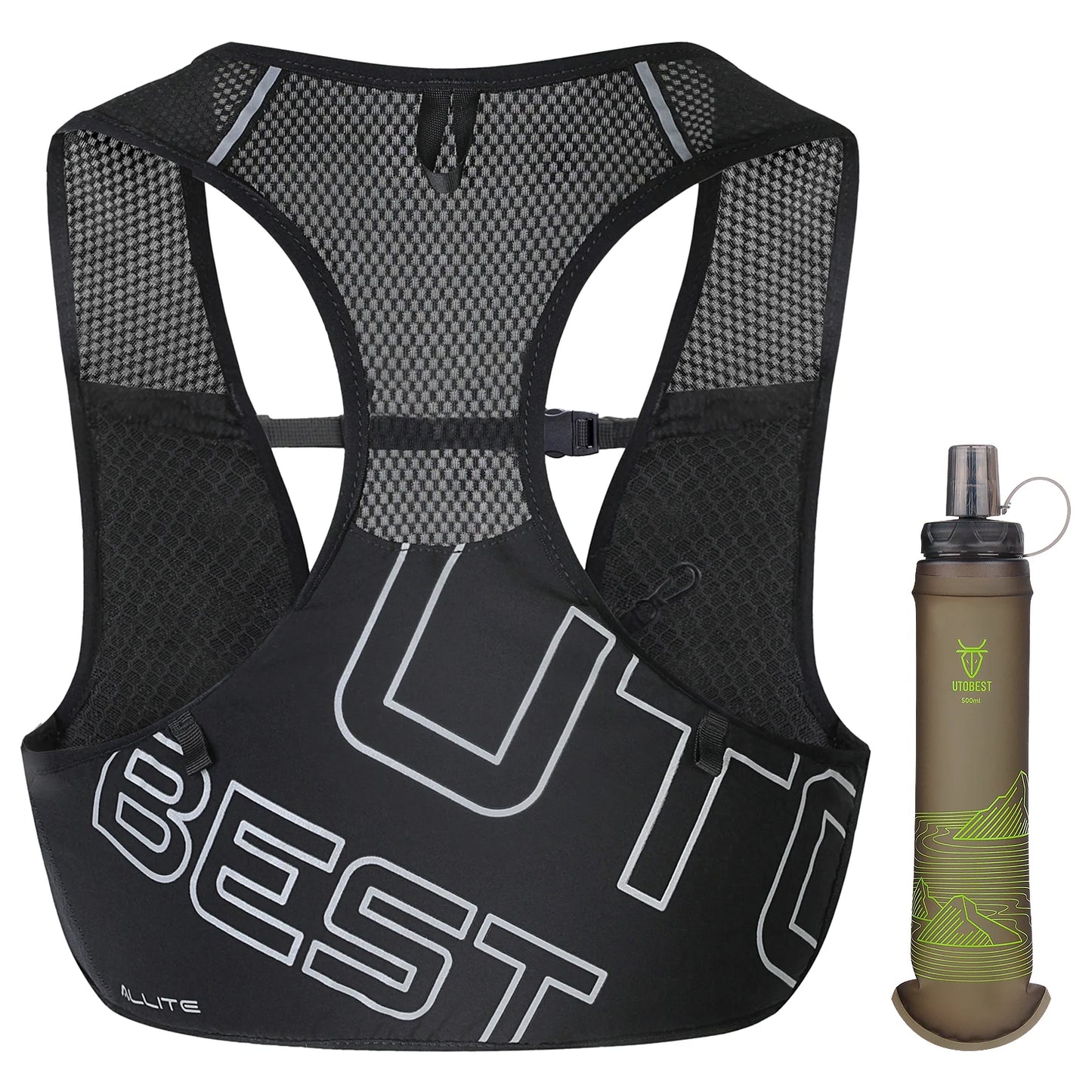 Trail Running Vest Ultra Lightweight Hydration Pack Breathable Functional Pack for Marathon Cycling Hiking