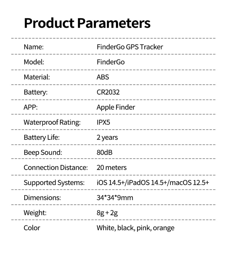 Mini Tracker Work With Find My APP Ultra Long Battery Life Mini Locator For Keys Pets Wallet Anti-Loss Device Smart Find