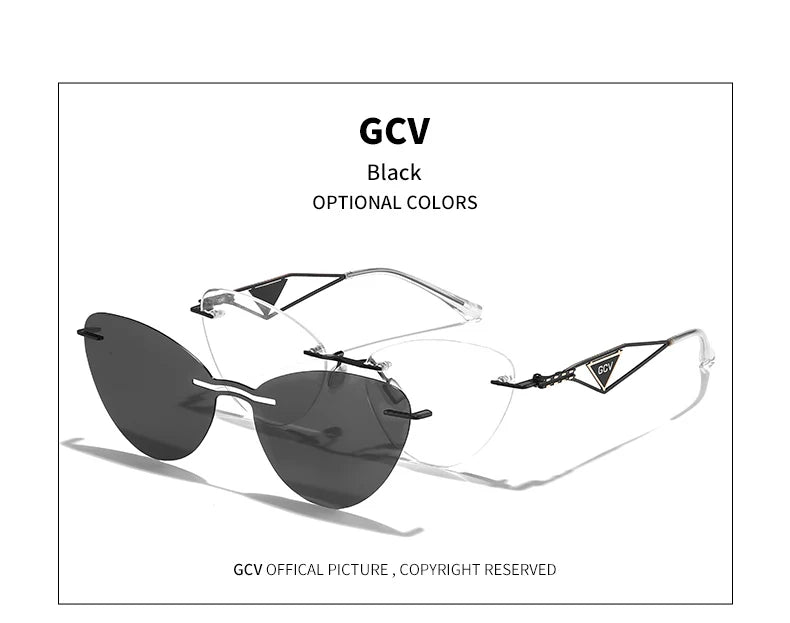 2 in 1 Butterfly Polarized UV400 Anti Blue Light Sunglasses for Women Multifunctional Eyewear