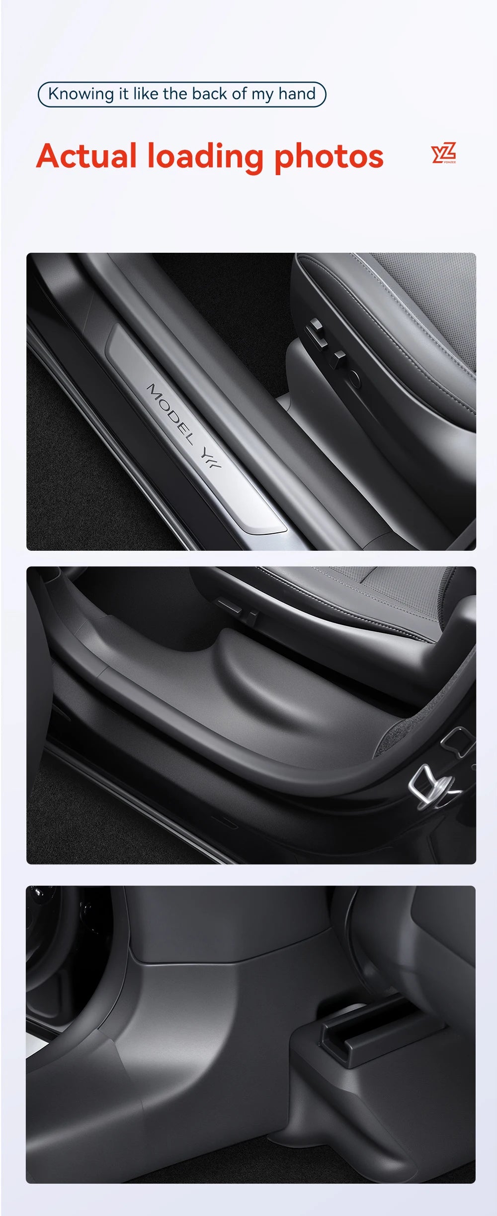 TPE Door Sill and A B Pillar Protector Set for Tesla Model YL 2026 Anti Kick Waterproof Threshold Guard