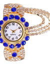 Women Watches Diamond-Embedded Elegant Quartz Watch Stylish Opening Luxury Creative Alloy Bracelet Watch