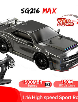 SG216 MAX 1:16 Brushless RC Drift Car With LED 70KM/H Or 40KM/H 4WD High speed Racing Rc Car Monster Truck