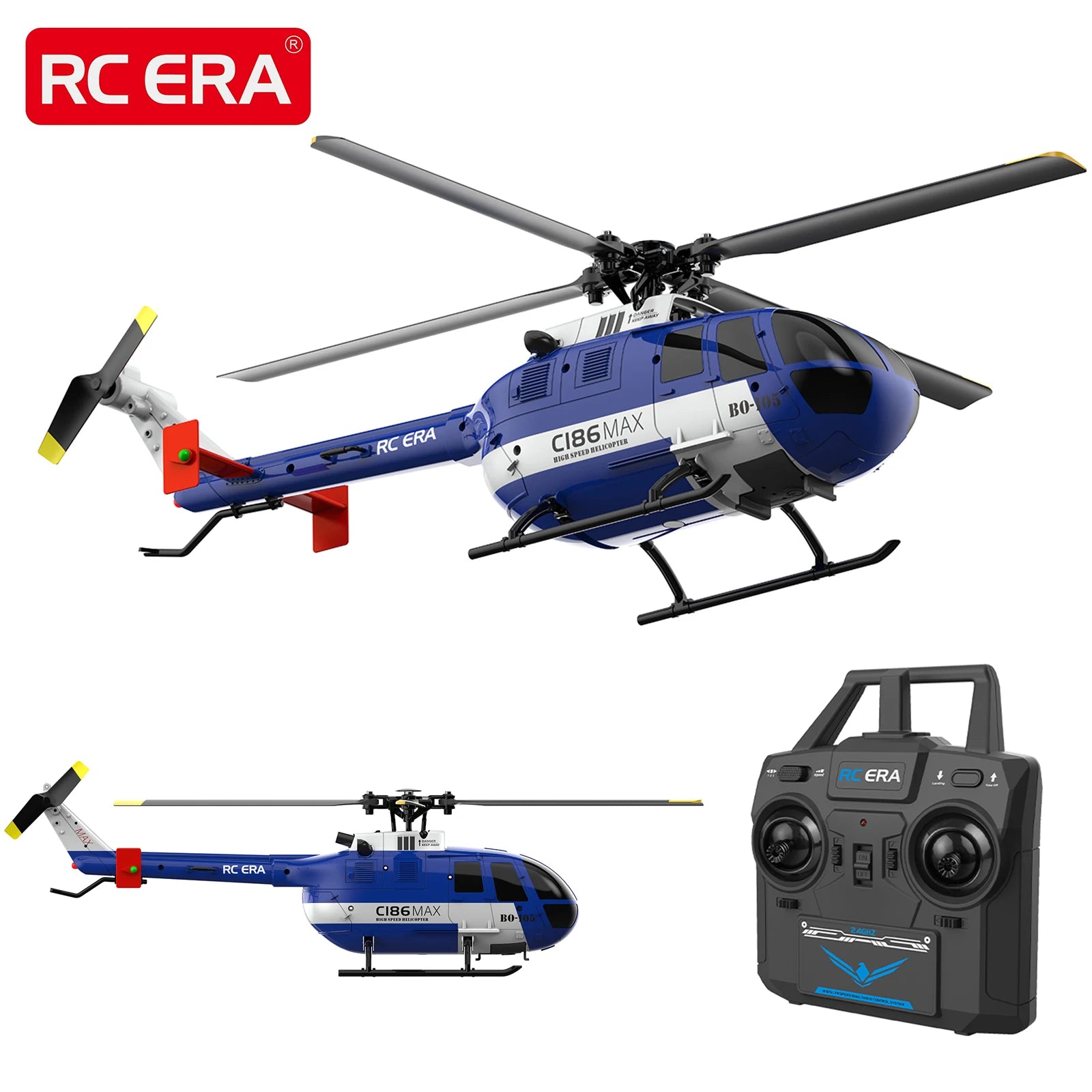 RC ERA C138 BELL 206 Jet Ranger 6-axis Gyro Stabilized Altitude Hold 4ch RC Helicopter Aircraft Hobby for Adults -RTF