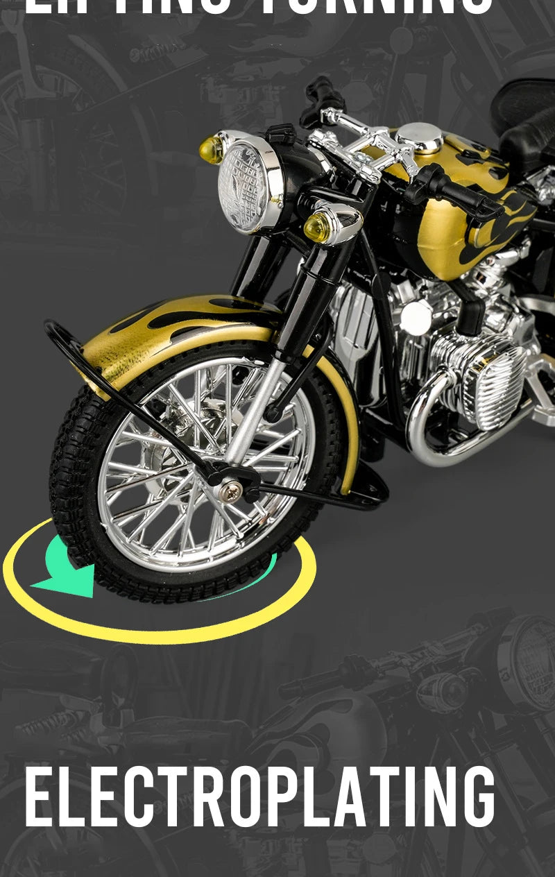 1 10 Scale Alloy Changjiang 750 Motorcycle Model with Sound and Light