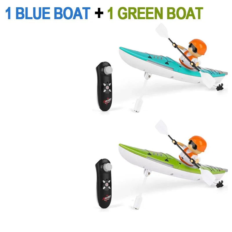 Rc Boat Kayak Racing Ship 2.4G Remote Control Rowing Boat Paddling Water Competition Games Summer Outdoor Toy for Boys Gift