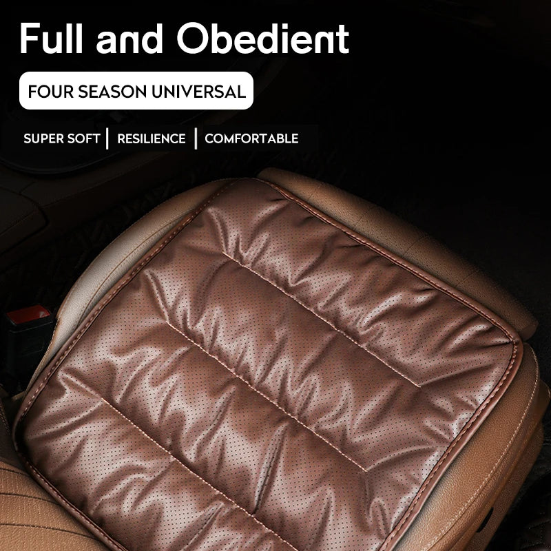 Nappa Leather Breathable Car Seat Cushion Soft Universal Anti Slip Auto Seat Protector Pads Car Seat Covers Interior Accessoires