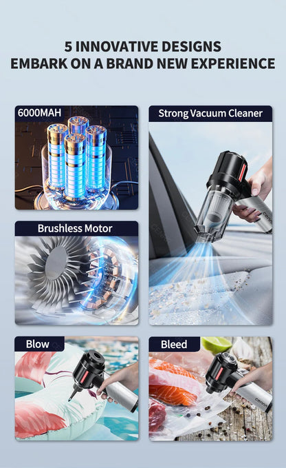 998000PA High Suction Car Vacuum Cleaner Cordless Handheld Cleaner Portable Powerful Wireless Car Cleaner Home Appliance