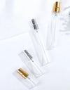 50PCS 2ml 3ml 5ml 10ml Portable Glass Perfume Mini Empty Bottle Travel Spray Bottle Cosmetic Containers with Aluminium Pump