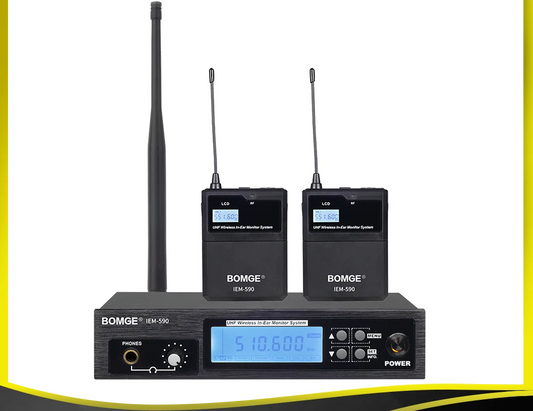 Professional UHF Wireless In Ear Monitor System Rack Mount Stereo Audio Monitoring Kit