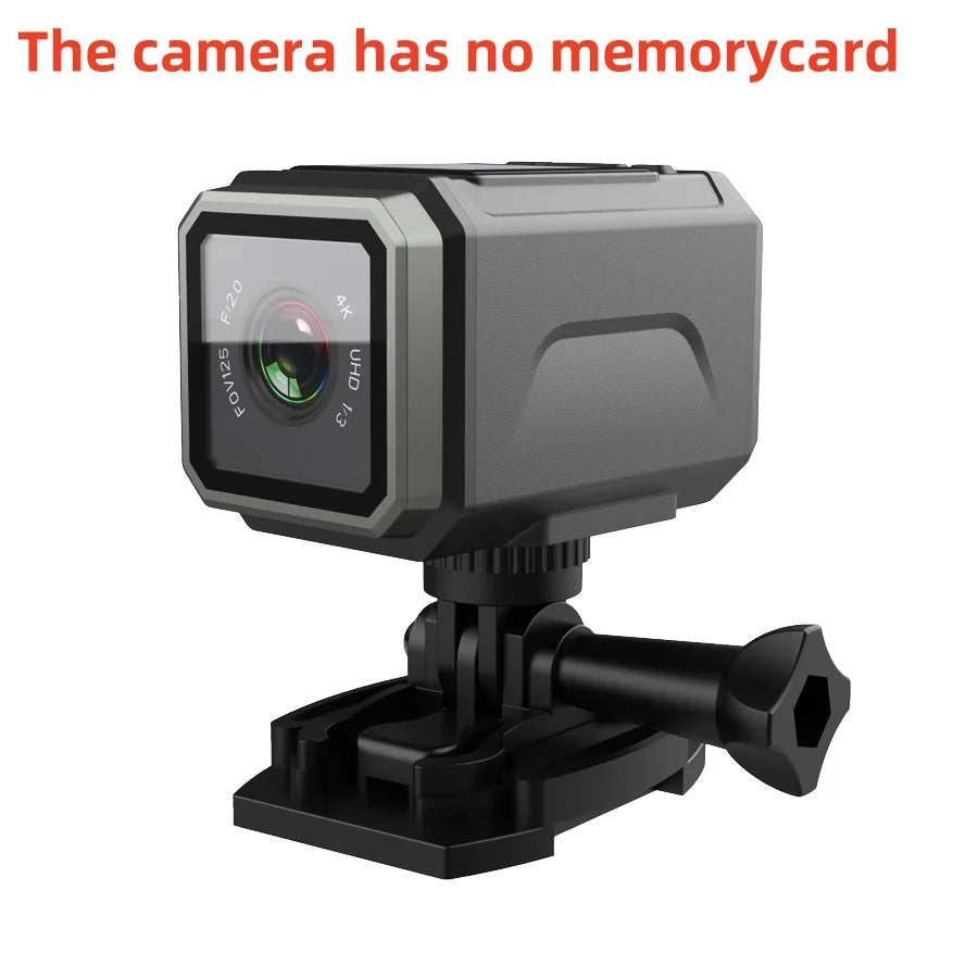 4K Ultra HD WiFi Mini Action Camera Wearable Helmet Bicycle Motorcycle Sports Camera with Wide Angle Lens and Built In Mic