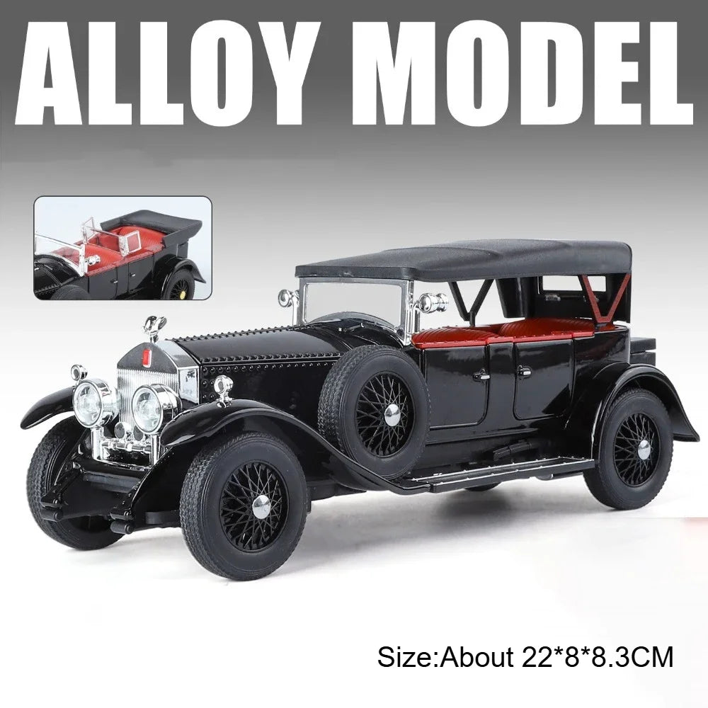 1:24 Phantom 300SL Alloy Diecast Vintage Car Miniature Model Toys Sound Light Pull Back Doors Opened Ornament s Festival Gift