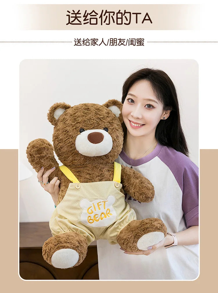 Kawaii Plush Teddy Bear Sitting Posture Stuffed Doll Soft Cute Cuddly Toy for Kids Birthday Xmas Gift Large Small Size Wholesale
