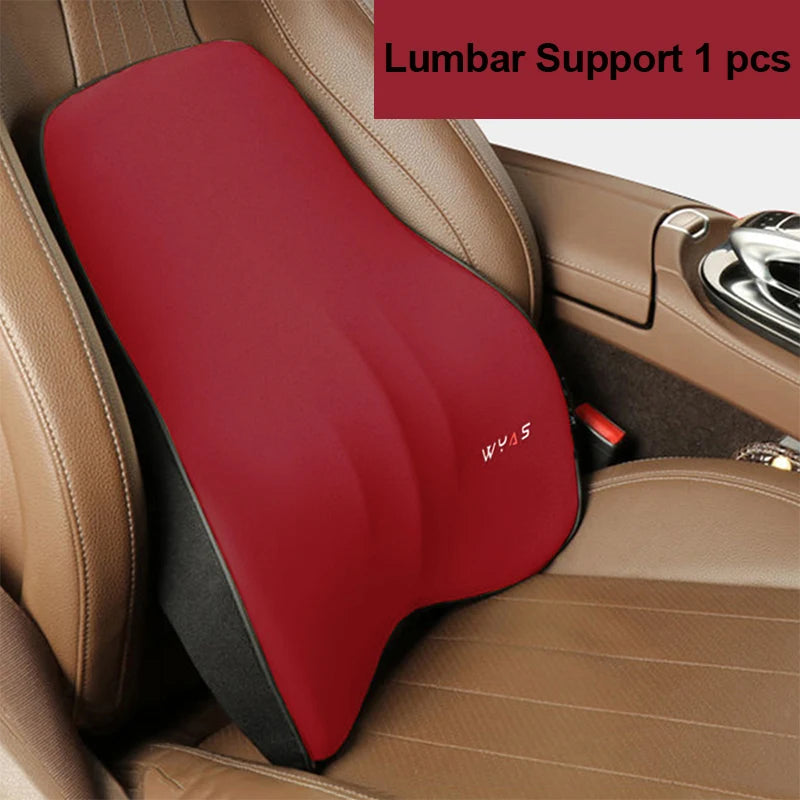Car Lumbar Support Headrest Neck Pillow Support Universal Soft Neck Pillows Cushion Car Memory Foam Lumbar Pillow Back Support
