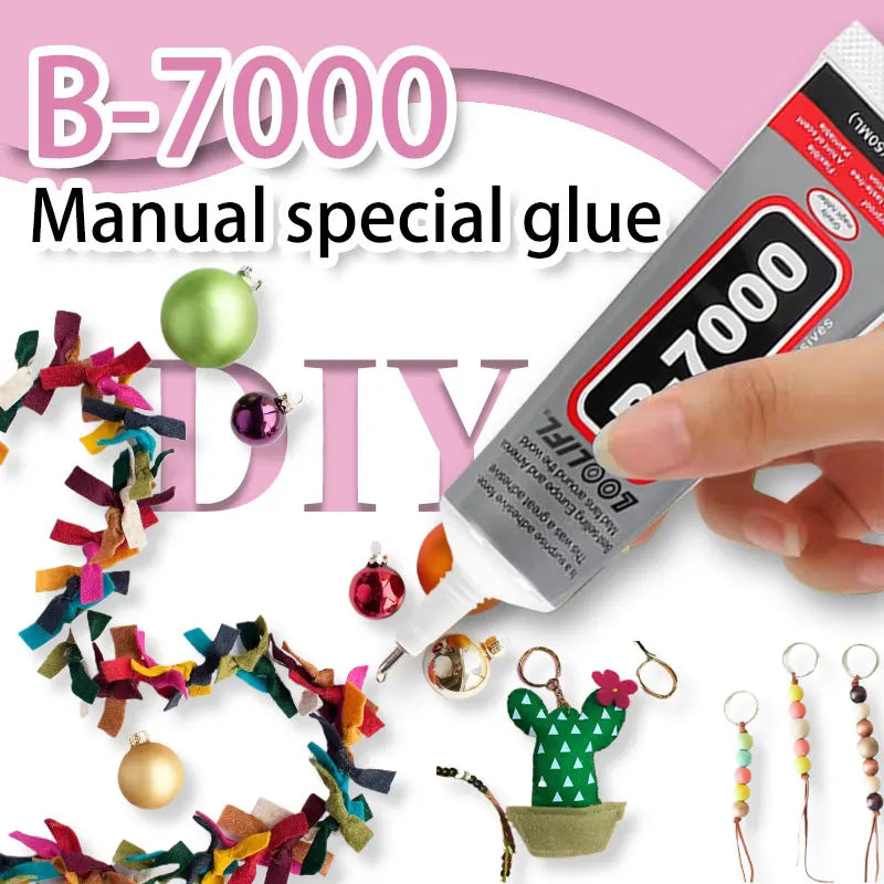 Glue, mobile phone screen glue, suitable for jewellery, house building models, dried flowers, wooden frames, fabrics, cardboard, woolen materials, universal crafts creative soft glue, anti-clogging design , 110ml