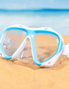 Adult silicone diving glasses professional snorkeling HD swimming tempered glass large frame mask