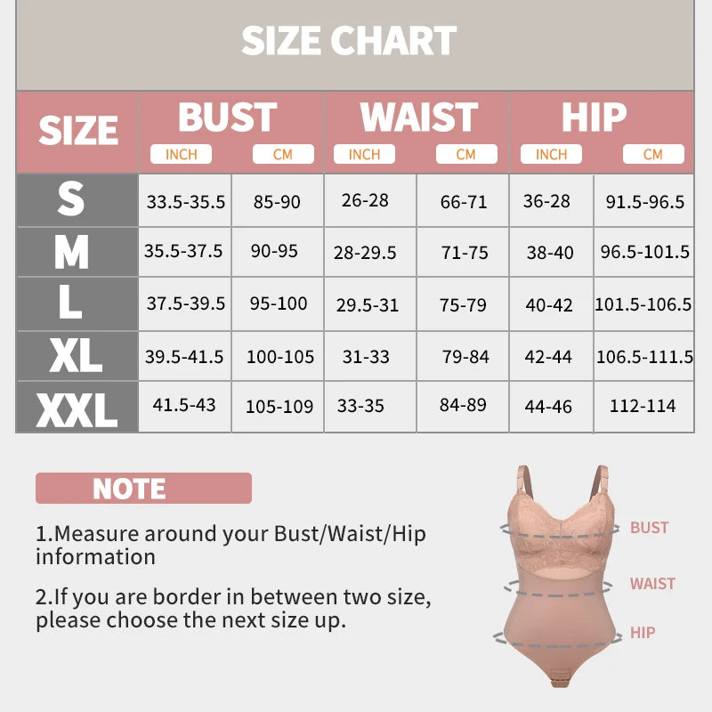 Lace Thongs Bodysuit Shapewear Women Seamless Full Body Shaper Waist Slim Tummy Control Underwear Flat Belly Smooth Corset Nude