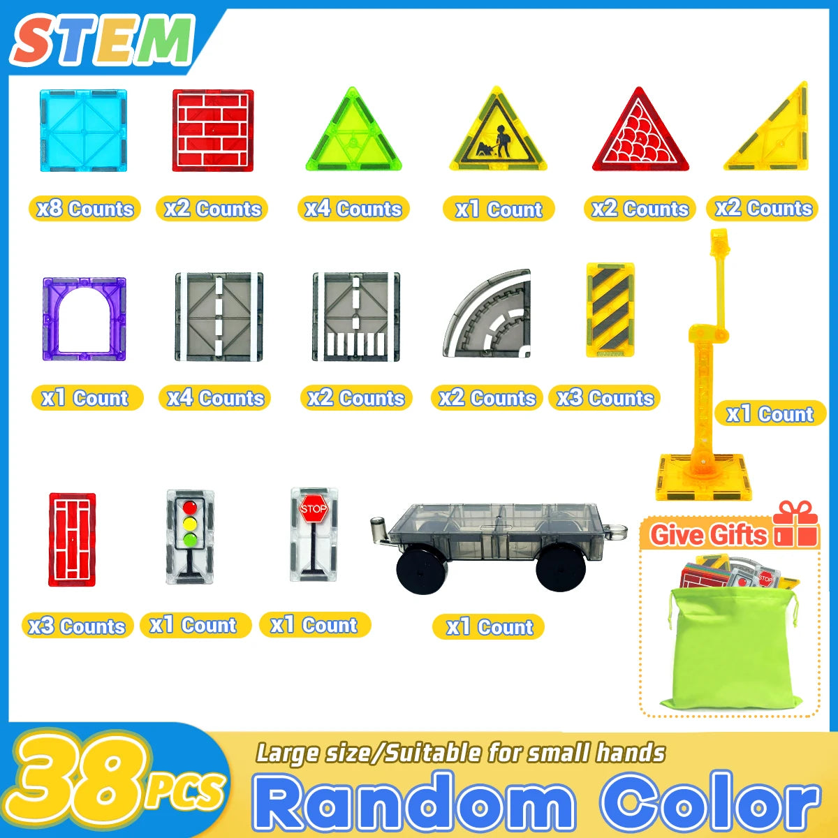 Building Blocks set with car assembly toys  Montessori Educational Game Toys for Boys Girls Gifts