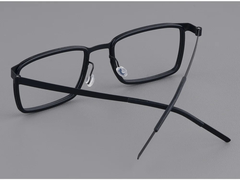 Rectangle Titanium Screwless Business Eyeglasses Frame