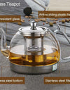 Induction Cooker Heat Resistant Glass Teapot Electromagnetic Furnace Multifunctional Filter Pot Gas Stove Kettle Tea Set
