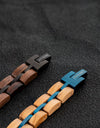 Bracelet Metal Stainless Steel Wood Strap Jewelry