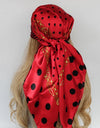Retro Women Silk Scarf Bandanna Fashion Bohemian Pattern Square Hijab Lady Wrap Headband foulard muffler