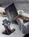 4 In 1 Wireless Charger Stand For iPhone 15 14 13 12 Samsung S23 S22 Ultra Note Galaxy Watch Foldable Fast Charging Station Dock