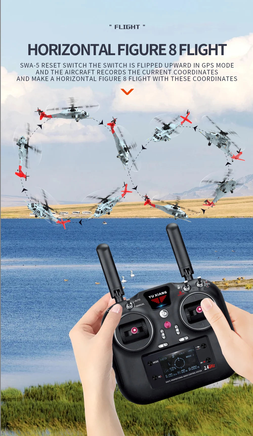 GPS Remote Control Military Helicopter With Smart Return