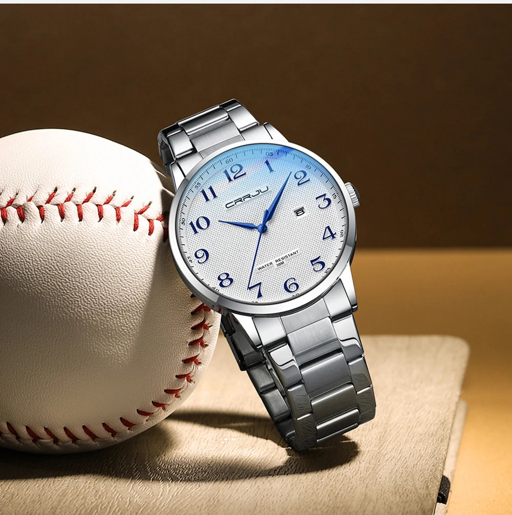 New Fashion Men's Watches Stainless Steel Top Brand Luxury Waterproof Men Quartz Wristwatches Relogio Masculino
