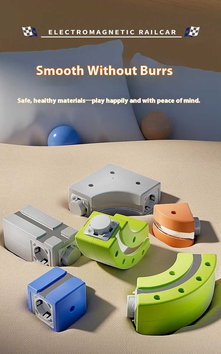 Versatile megnetic Attraction megnetic Block Track Electric Small Train megnetic Car Car Railtrack Set Toy  Gifts