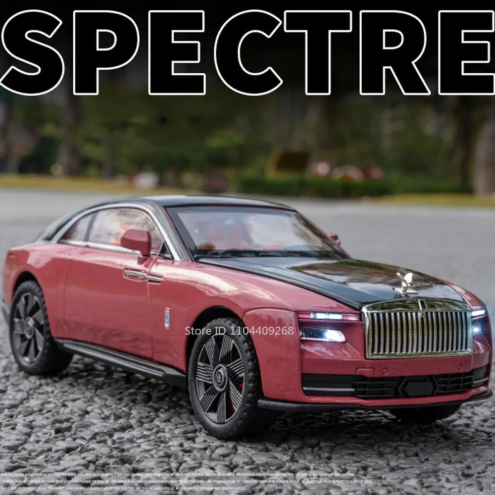 1:24 Rolls-Royce Spectre Cullinan Masory Car Model Toy Sound Light Shock Absorption Vehicle Models Desktop Ornaments Gift