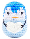 3 Pcs Crochet Flower Penguin Doll Decoration Desk Accessories Kawaii Positive Energy Pengniu Doll Home Room Decor Christmas Gift