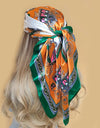 Retro Women Silk Scarf Bandanna Fashion Bohemian Pattern Square Hijab Lady Wrap Headband foulard muffler