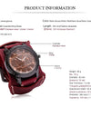Men Watches Luxury Big Dial Quartz Lovers Watch Wide Genuine Leather Punk Bracelet Sport Wristwatch