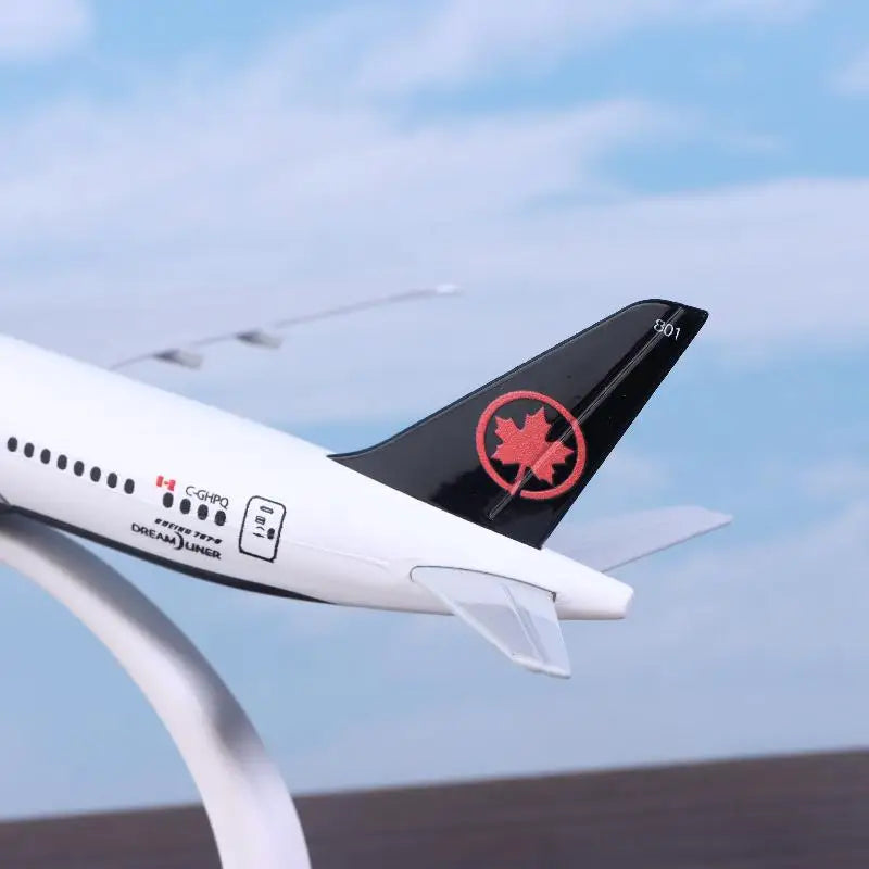 1 Set Alloy Metal Air Canada Airlines B787 Airways Diecast Airplanes Building Kit With Wheels 20cm Plane Model Toy