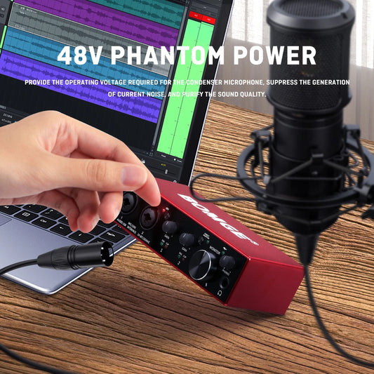 BMG22R Audio Interface with 24 Bit 192kHz Recording and 48V Phantom Power