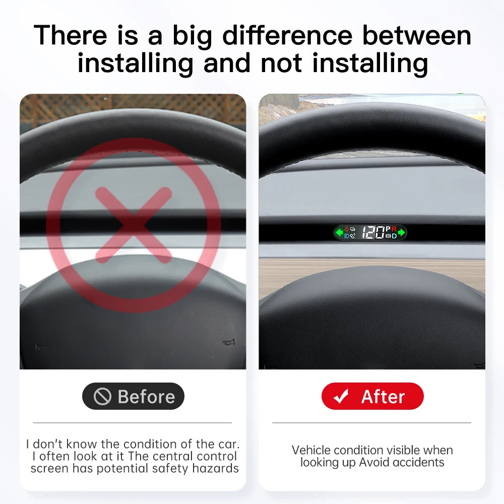 HUD Head-up Display For Tesla Model 3 Model Y Dedicated Head-up Display Speedometer For TESLA Car Model3 ModelY Accessiores