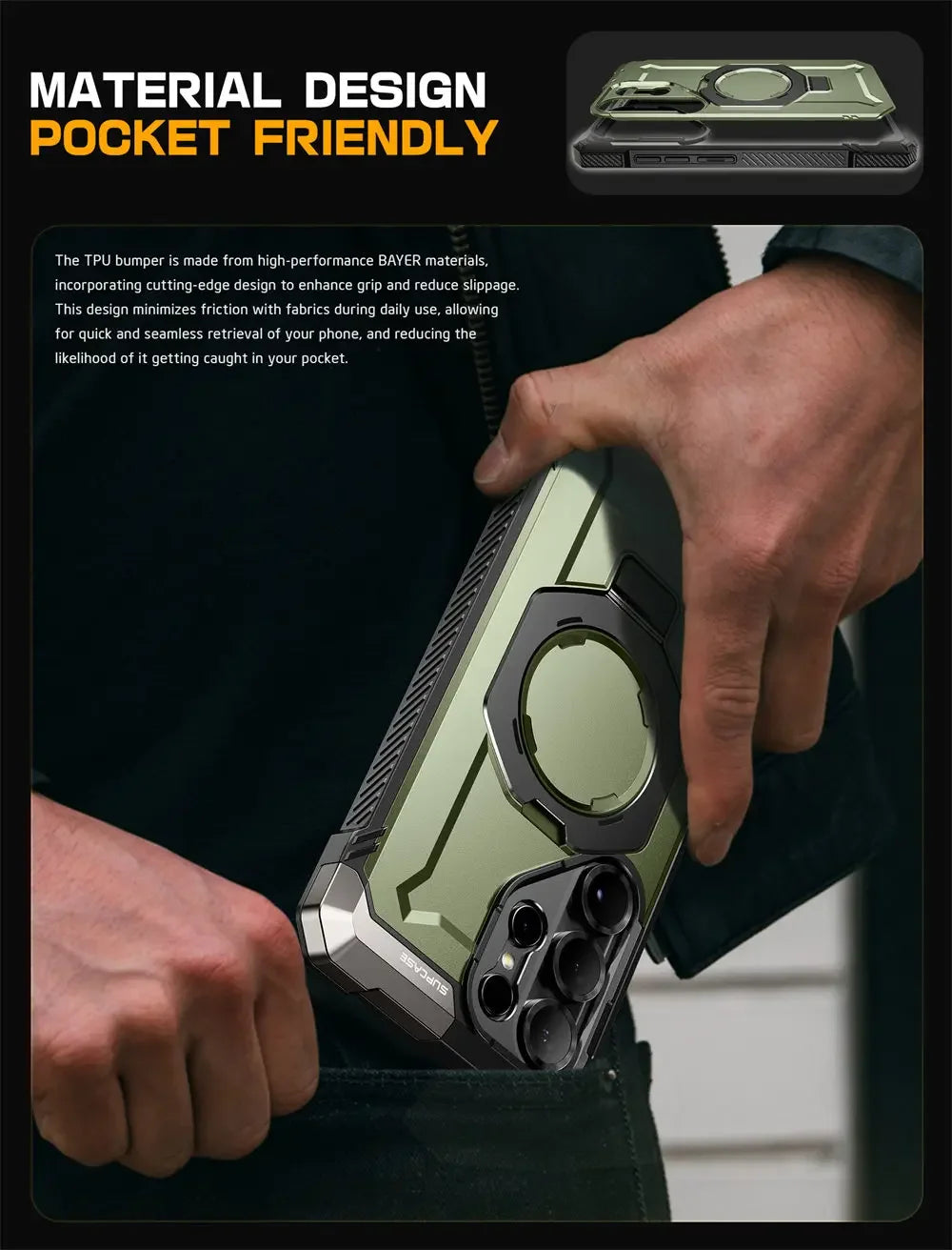 For Samsung Galaxy S25 Ultra Case 6.9" 2025 SUPCASE UB Grip Anti-Scratch Heavy Duty Rugged  Phone Case with Kickstand