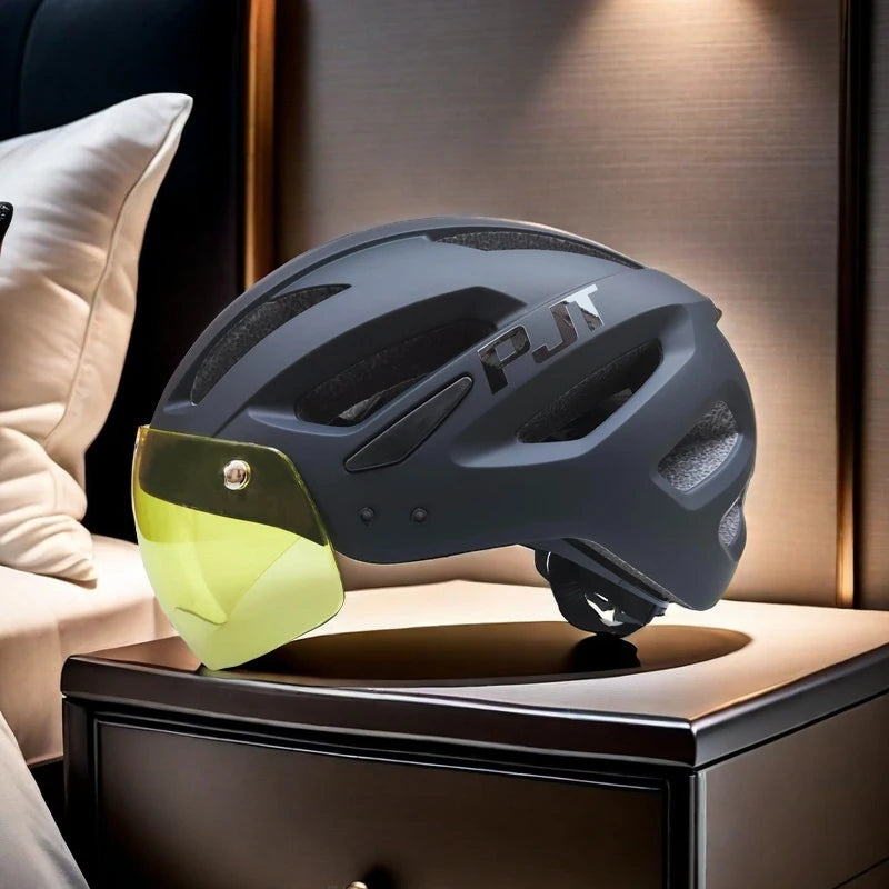 Rechargeable LED Cycling Helmet With Dual Mode Goggles