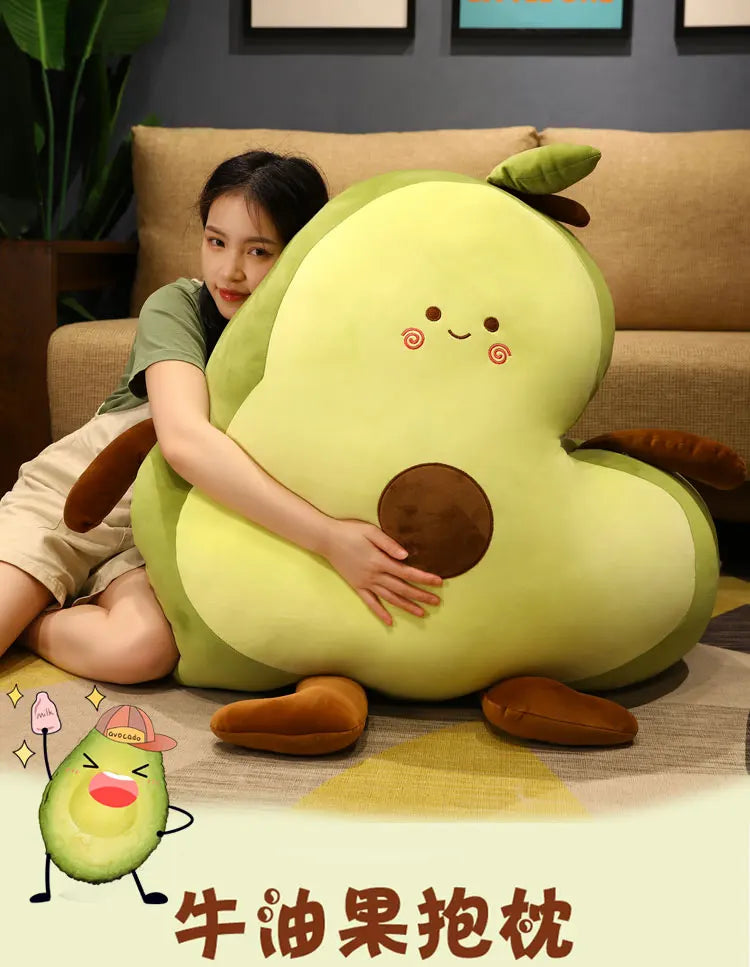 Giant Avocado Plush Soft Stuffed Fruit Pillow