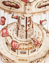 Montessori Educational Swing Ride 3D Wooden Puzzle Toys Amusement Park DIY Music Box