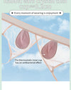 Women’s Lace Transparent Rabbit Ears Push-Up Bra – Soft, Thin, Wire-Free Bralette