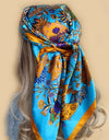 Kerchief Silk Satin Neck Scarf Women Print Hijab Female Square Shawls Wraps office Lady muffler bandanna