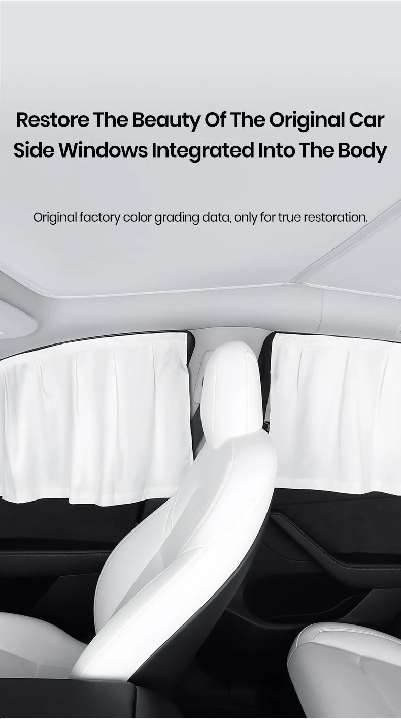 Ice Crystal Side Window Privacy Sunshade Set for Tesla Model 3 Y YL Highland Front and Rear Windshield Cover