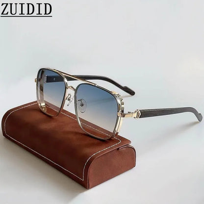 Sunglasses For Men Square Trendy Luxe Vintage Fashion Glasses Retro Steampunk Shades