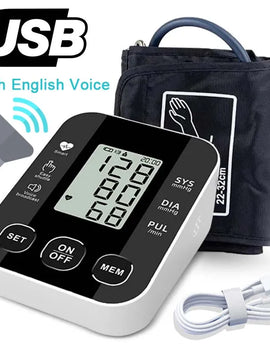 WF Blood Pressure Monitor Upper Arm Automatic BP Cuff Machine with LED Display for Home Use Health Care