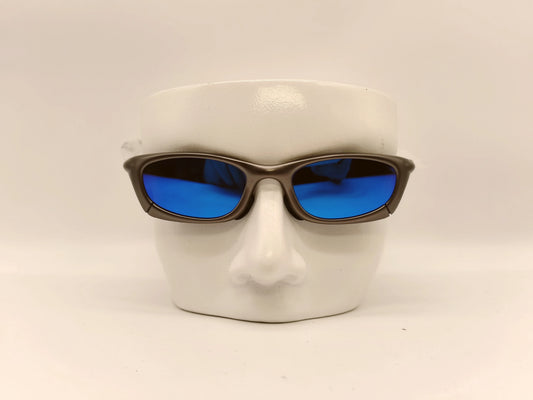 Polarized UV400 MTB Bike Cycling Sunglasses – Silver Metal Frame Riding Fishing Eyewear