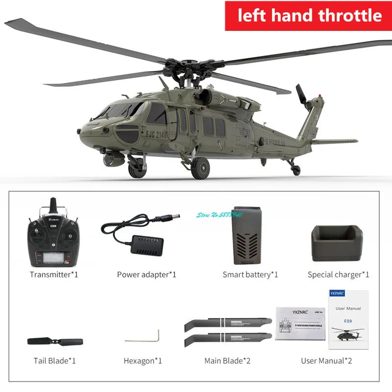 Professional Six Channel Brushless Remote Control Military Helicopter