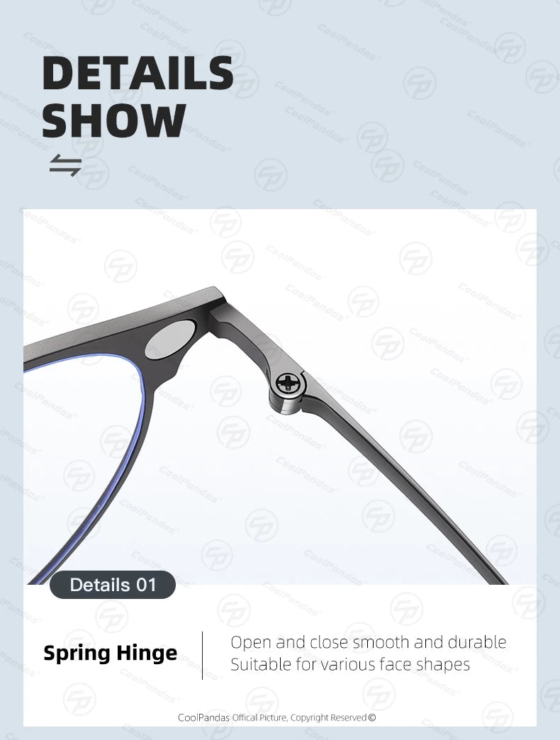 Round Magnetic Clip On Polarized Sunglasses UV400 Anti Blue Light Computer Glasses for Men Women
